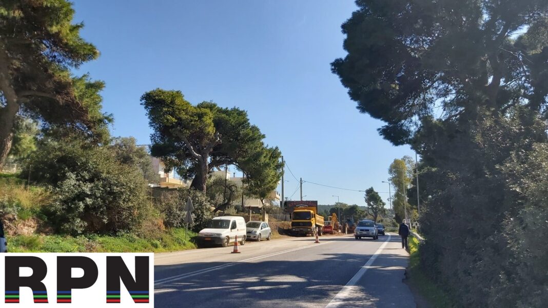 Ραφήνα: Κλειστό το ένα ρεύμα της Λ. Φλέμινγκ λόγω έργων(φωτο)