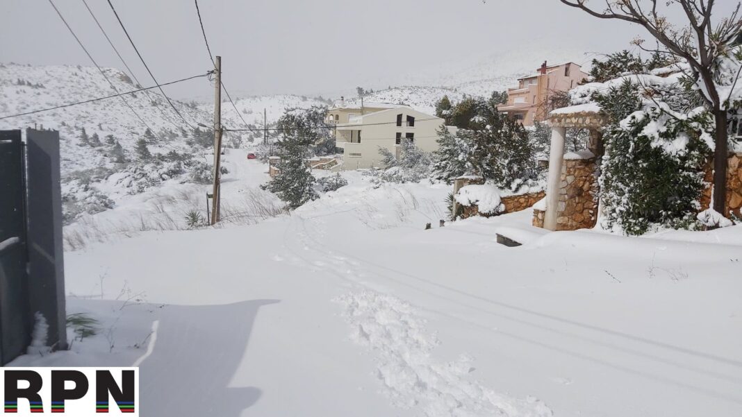 Πάνω από μισό μέτρο το χιόνι στο ορεινό Πικέρμι(φωτο-βίντεο)