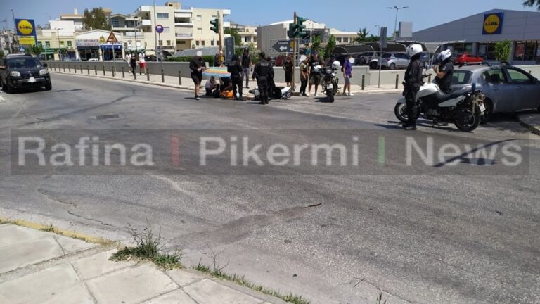 Σοβαρό ατύχημα με τραυματισμό μοτοσυκλετιστή στη Ραφήνα