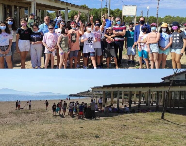 Ραφήνα: Ο Δήμος και το 1ο Δημοτικό σχολείο Πικερμίου καθάρισαν την κεντρική παραλία