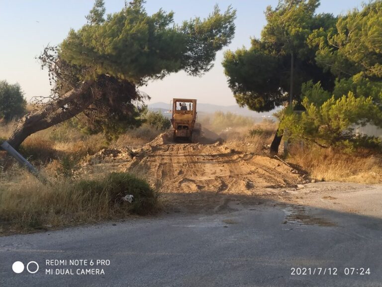 Πικέρμι: Ξεκίνησε η διάνοιξη της οδού διαφυγής στη Διώνη