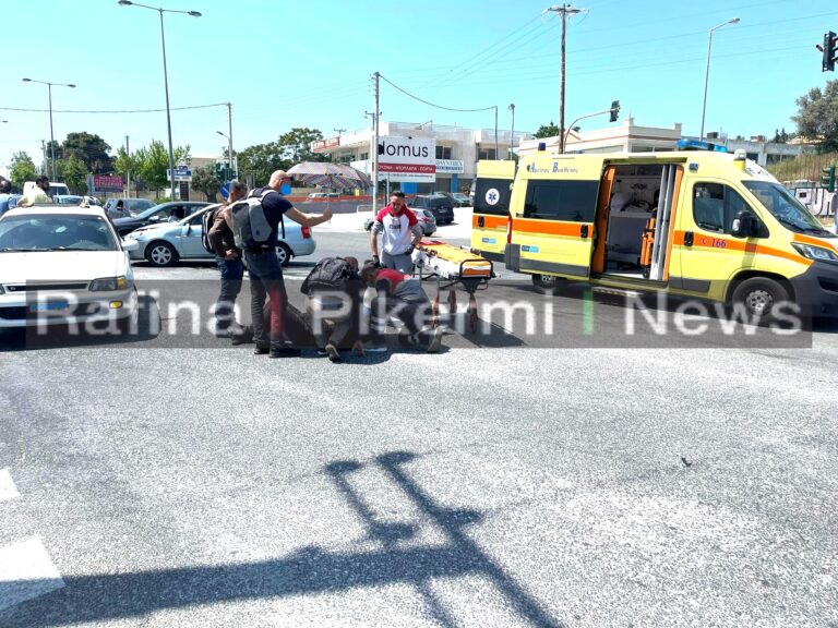 Σοβαρό τροχαίο στο Πικέρμι με τραυματισμό μοτοσυκλετιστή (σκληρές εικόνες)