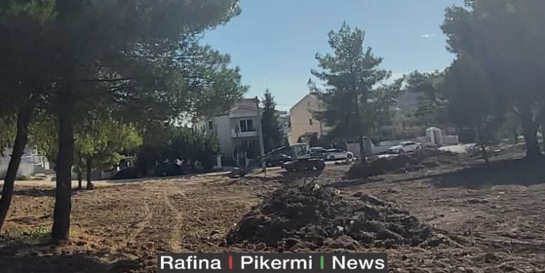 Πικέρμι: Συνεχίζονται χωρίς διακοπή οι χωματουργικές εργασίες στη Διώνη για τη νέα πλατεία στην Αγία Φιλοθέη