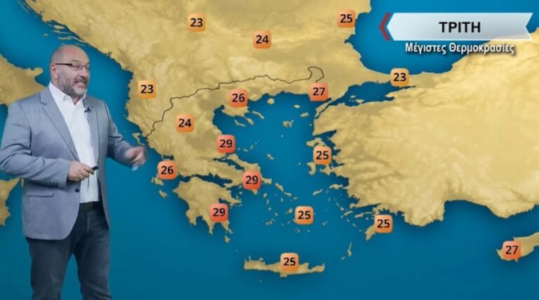 Αρναούτογλου: Ο καιρός της 28ης Οκτωβρίου – Εως 29 βαθμοί την Τρίτη, οι περιοχές