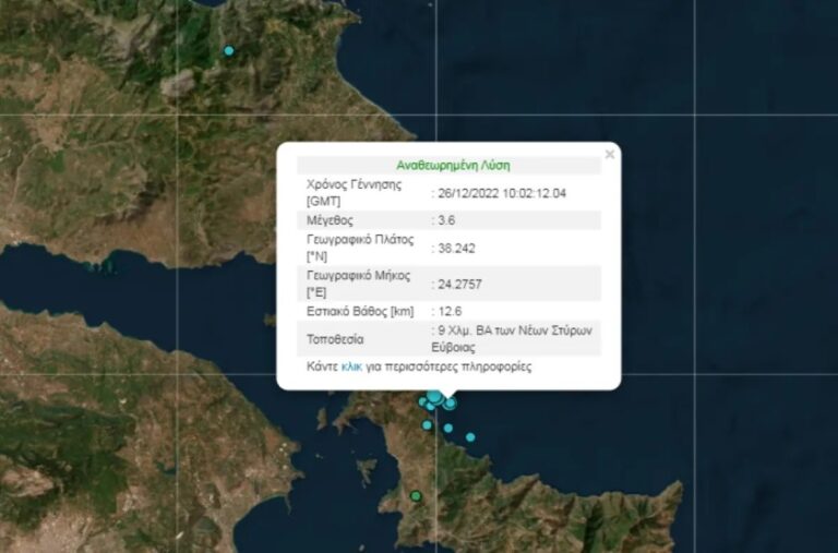 Δίδυμοι σεισμοί από την Εύβοια