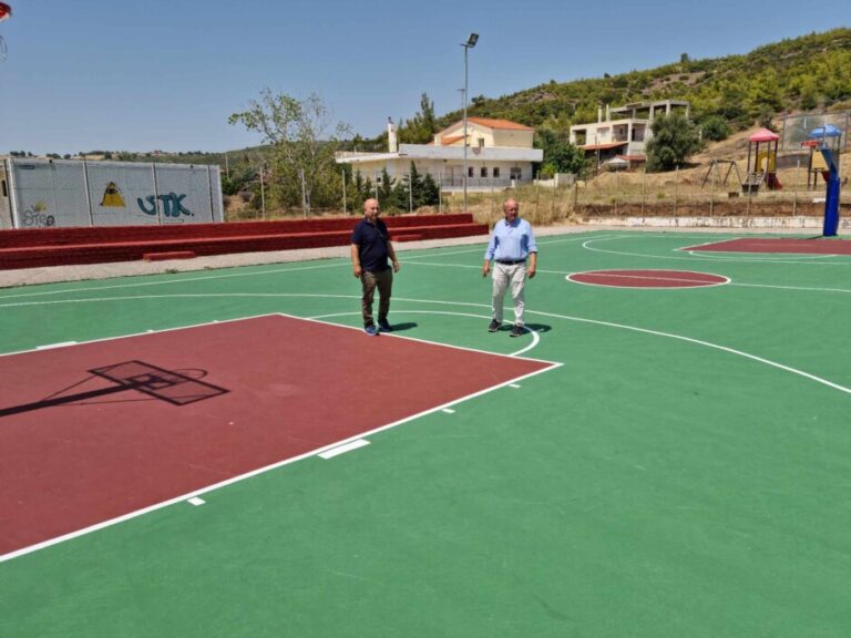Πλήρως ανακαινισμένο για την αθλητική νεολαία το γήπεδο μπάσκετ Γραμματικού