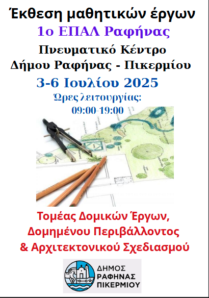 Δήμος Ραφήνας Πικερμίου: Έκθεση μαθητικών έργων του 1ου ΕΠΑΛ