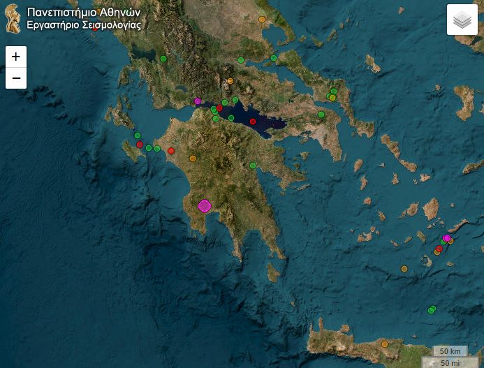 Σεισμός 4,5 ρίχτερ στην Μεσσηνία – Αισθητός και στην Τρίπολη