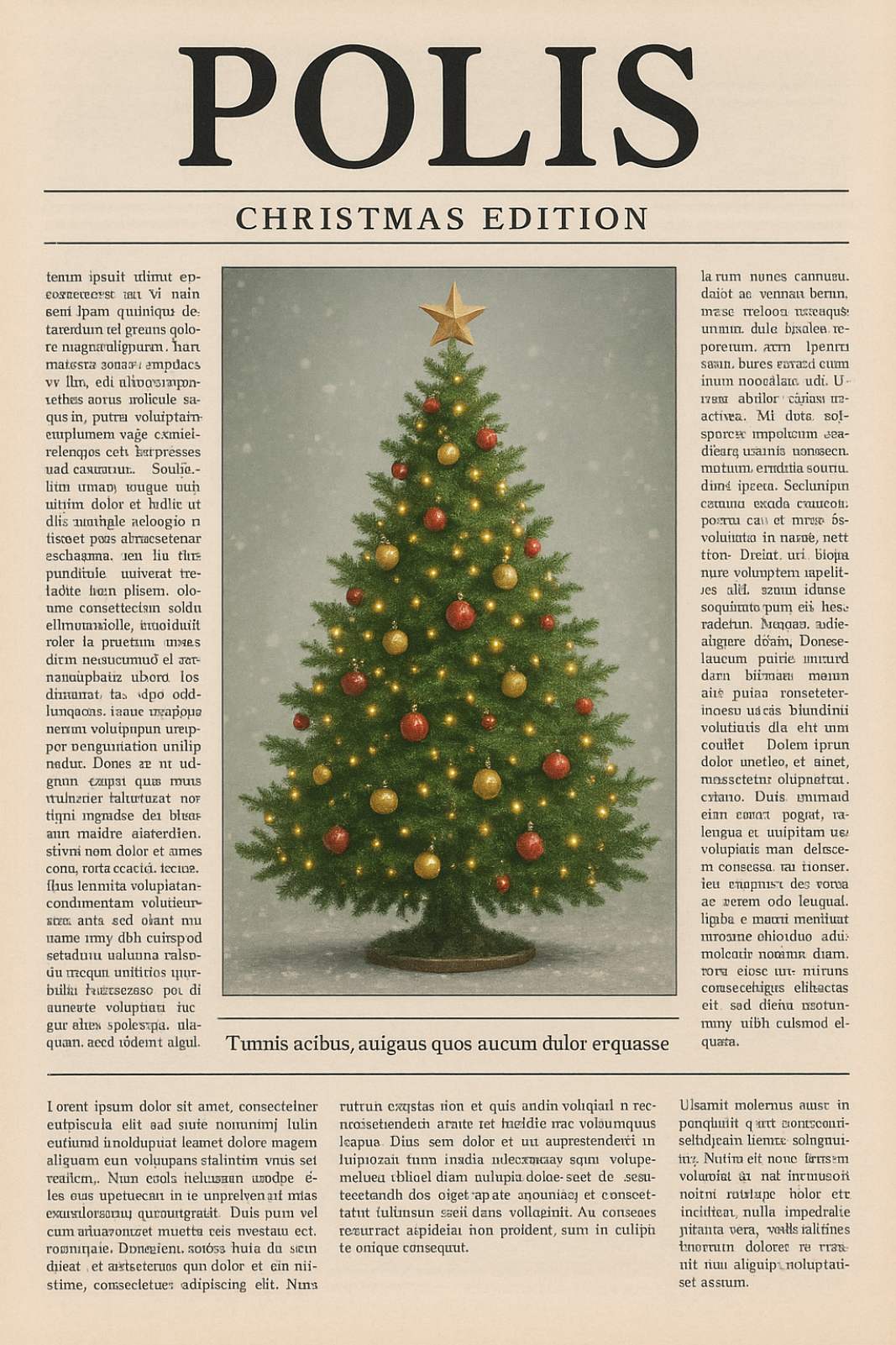 Η Χριστουγεννιάτικη POLIS που θα ταράξει νερά, νεύρα και… καρέκλες