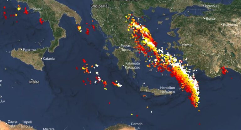 Κακοκαιρία «Byron»: Προσοχή στους κεραυνούς – LIVE η χαρτογράφηση της δραστηριότητας – rpn