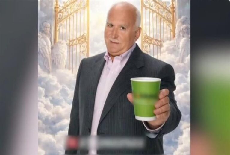 Κατάστημα εστίασης διαφημίζει καφέ με AI φωτογραφία του Γιώργου Παπαδάκη από τον Παράδεισο – rpn