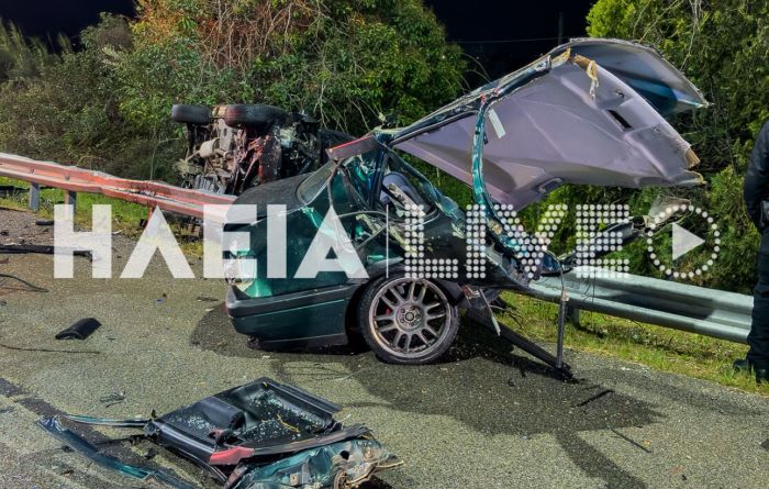Σοκαριστικό τροχαίο στην Ηλεία: Αυτοκίνητο κόπηκε στα δύο – Σε κρίσιμη κατάσταση 30χρονος οδηγός