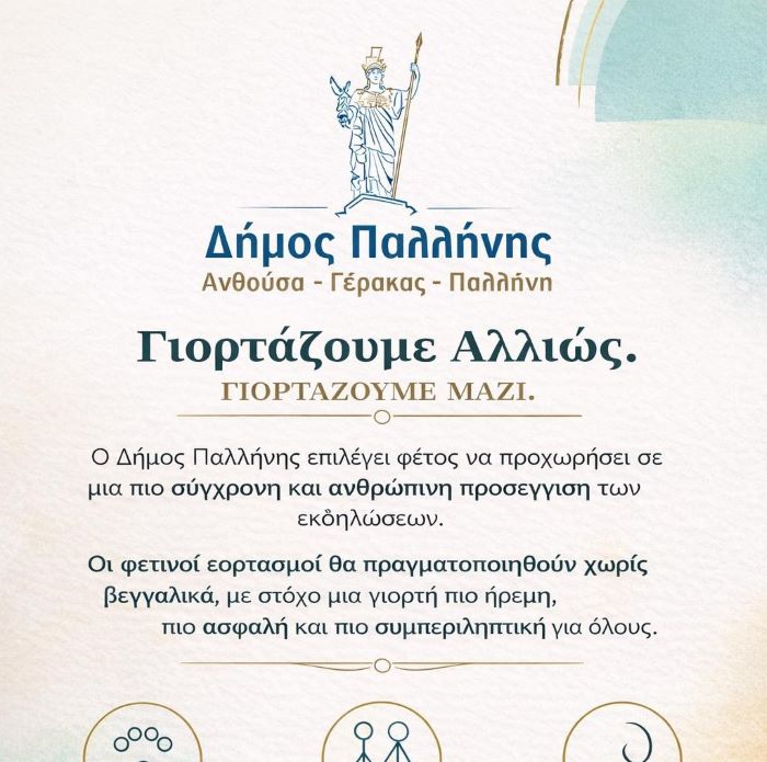 Δήμος Παλλήνης: Χωρίς βεγγαλικά οι φετινοί εορτασμοί του Πάσχα