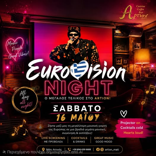 Μάτι: Ο τελικός της Eurovision στο Άρτιον το Σάββατο 16/5