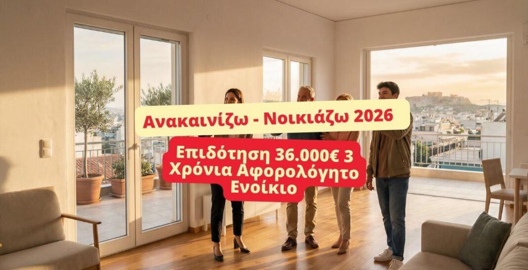 Εν αναμονή του νέου Προγράμματος «Ανακαινίζω – Νοικιάζω» – Για ποιες ομάδες πληθυσμού η επιδότηση θα φτάσει το 95%