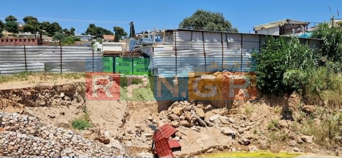 Ραφήνα: Ανησυχία για μάντρα οικοδομικών υλικών στο έργο του Μεγάλου Ρέματος-κρέμεται στον αέρα!