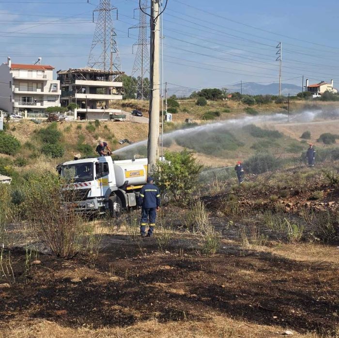 Άμεση κατάσβεση της πυρκαγιάς που εκδηλώθηκε στο ρέμα Ανθούσας – Γέρακα