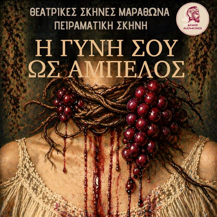 Νέα Μάκρη: Σήμερα Τρίτη η πειραματική σκηνή με την παράσταση “Η ΓΥΝΗ ΣΟΥ ΩΣ ΑΜΠΕΛΟΣ”