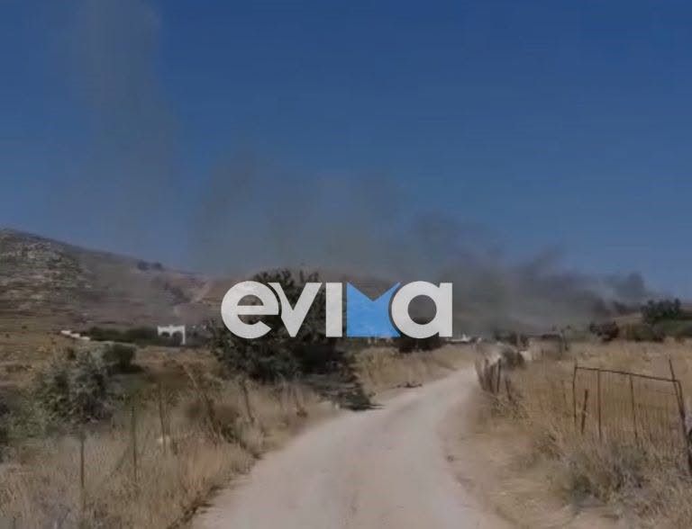 Φωτιά τώρα στην Κάρυστο- Εστάλη μήνυμα 112 για ετοιμότητα