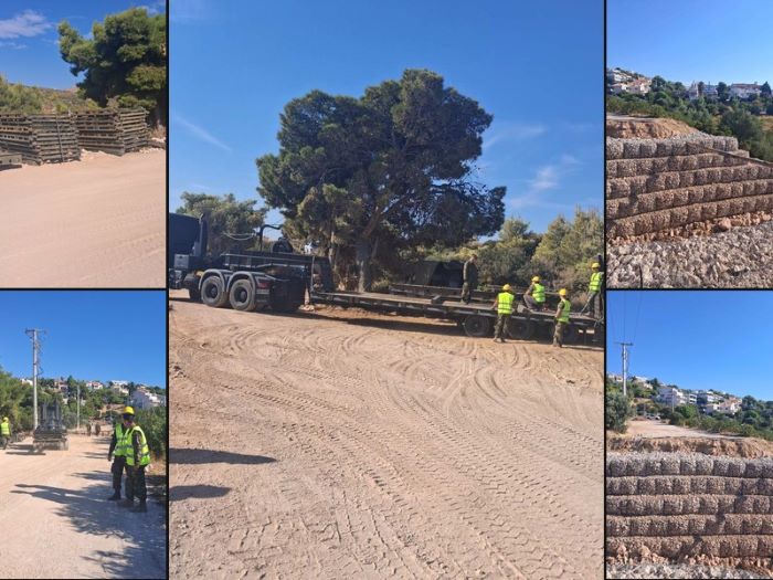 Η γέφυρα Bailey τοποθετείται στην Καλλιτεχνούπολη